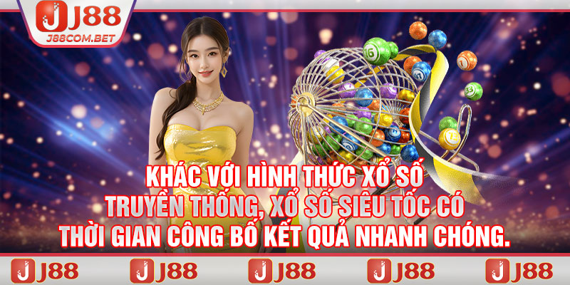 Khác với hình thức xổ số truyền thống, xổ số siêu tốc có thời gian công bố kết quả nhanh chóng.